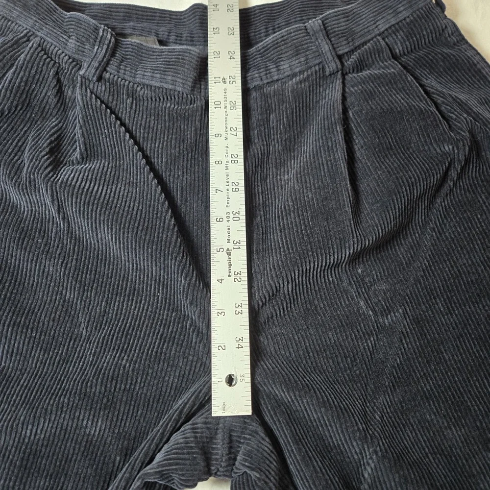 Jos‎ A Bank Corduroy Pants Tag 35x32 Measures 32x30 Pleated  Dark Navy Cuffed